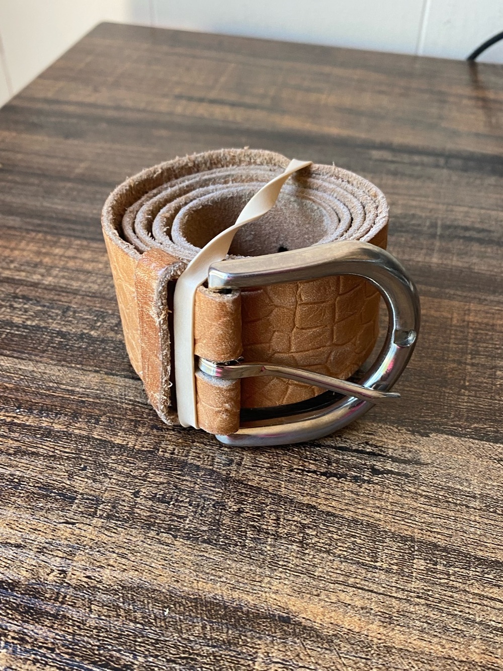 Vintage Textured Leather Belt,  26”